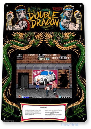 Arcade Games & Vending Llc - Double Dragon Arcade Sign, Classic Arcade
