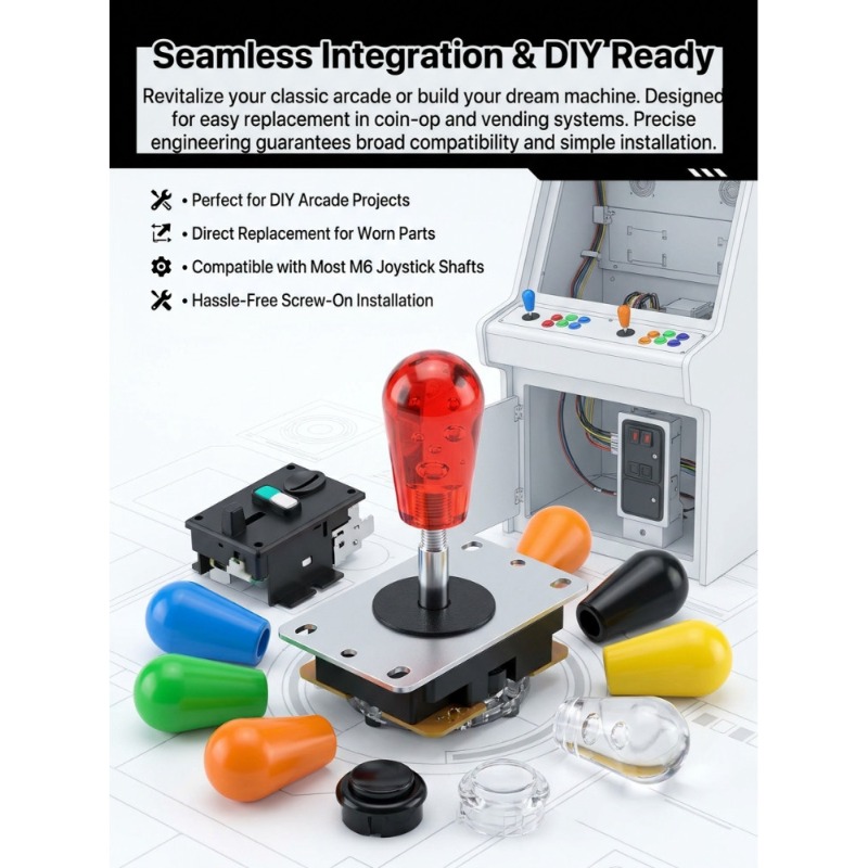 1 PCS M6 Joystick  American Ba - Arcade Games Vending recension och pris