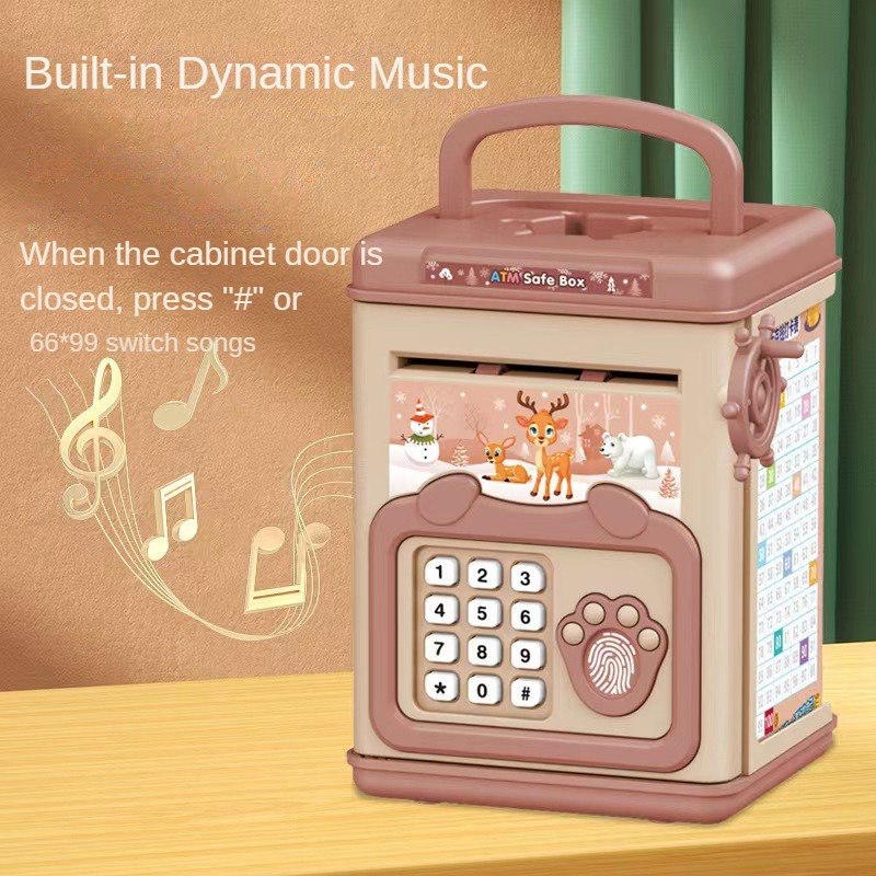 Money Box with Fingerprint Pig - Coin Operated Kiddie Ride recension och pris