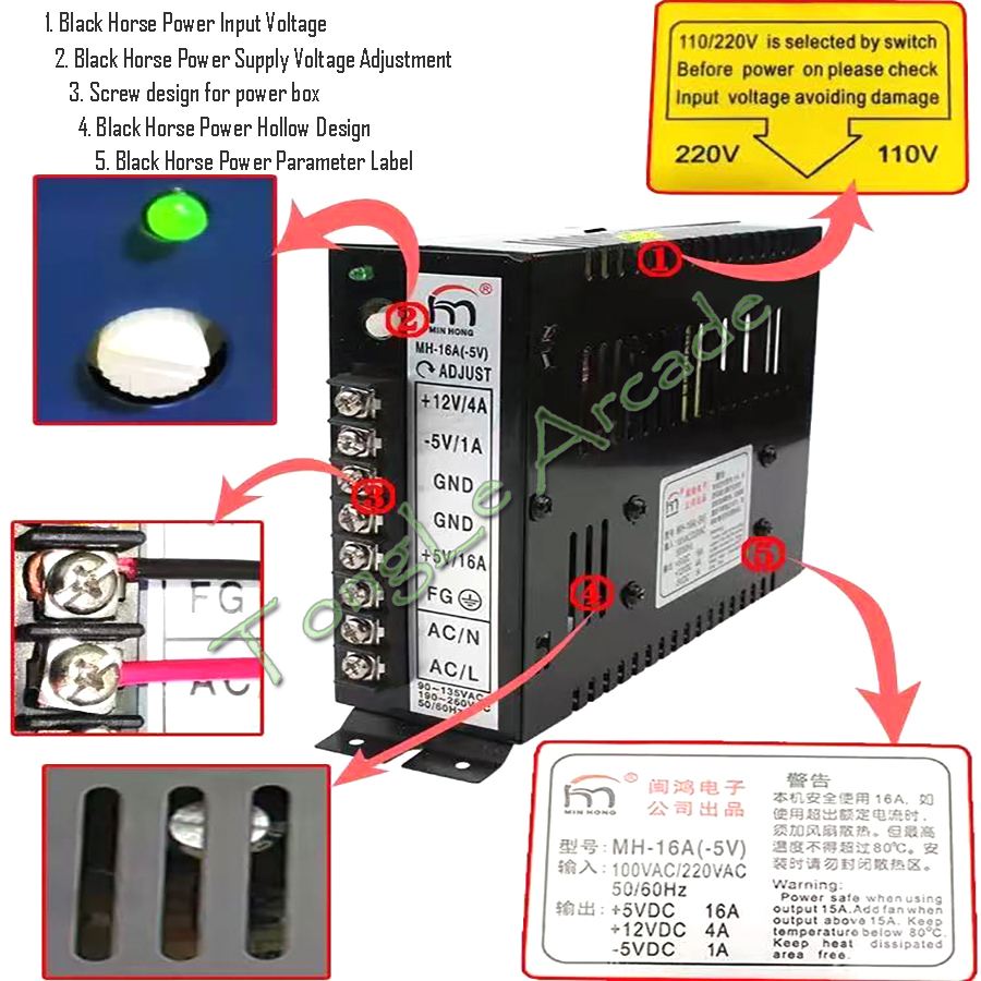 Arcade Jamma Parts MH-16A(-5V) - Coin Acceptor Selector recension och pris